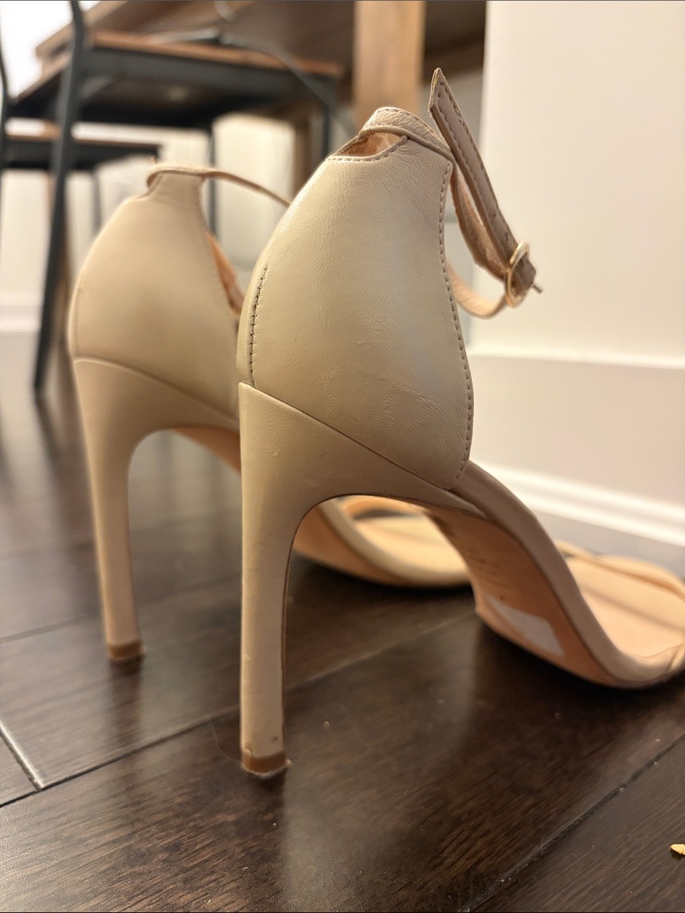 Stuart Weitzman Nude Ankle-Strap Stiletto Sandals - Picture 5 of 8